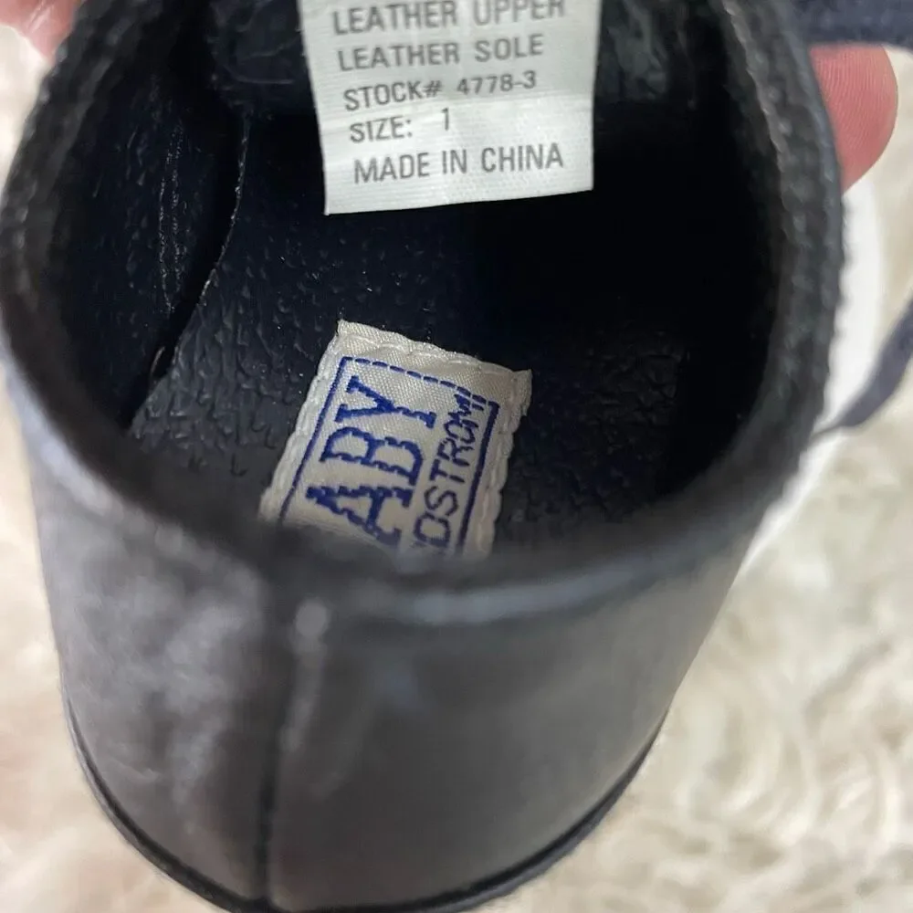 Nordstrom Baby Genuine Leather Oxford Shoes Black – Infant Size 1